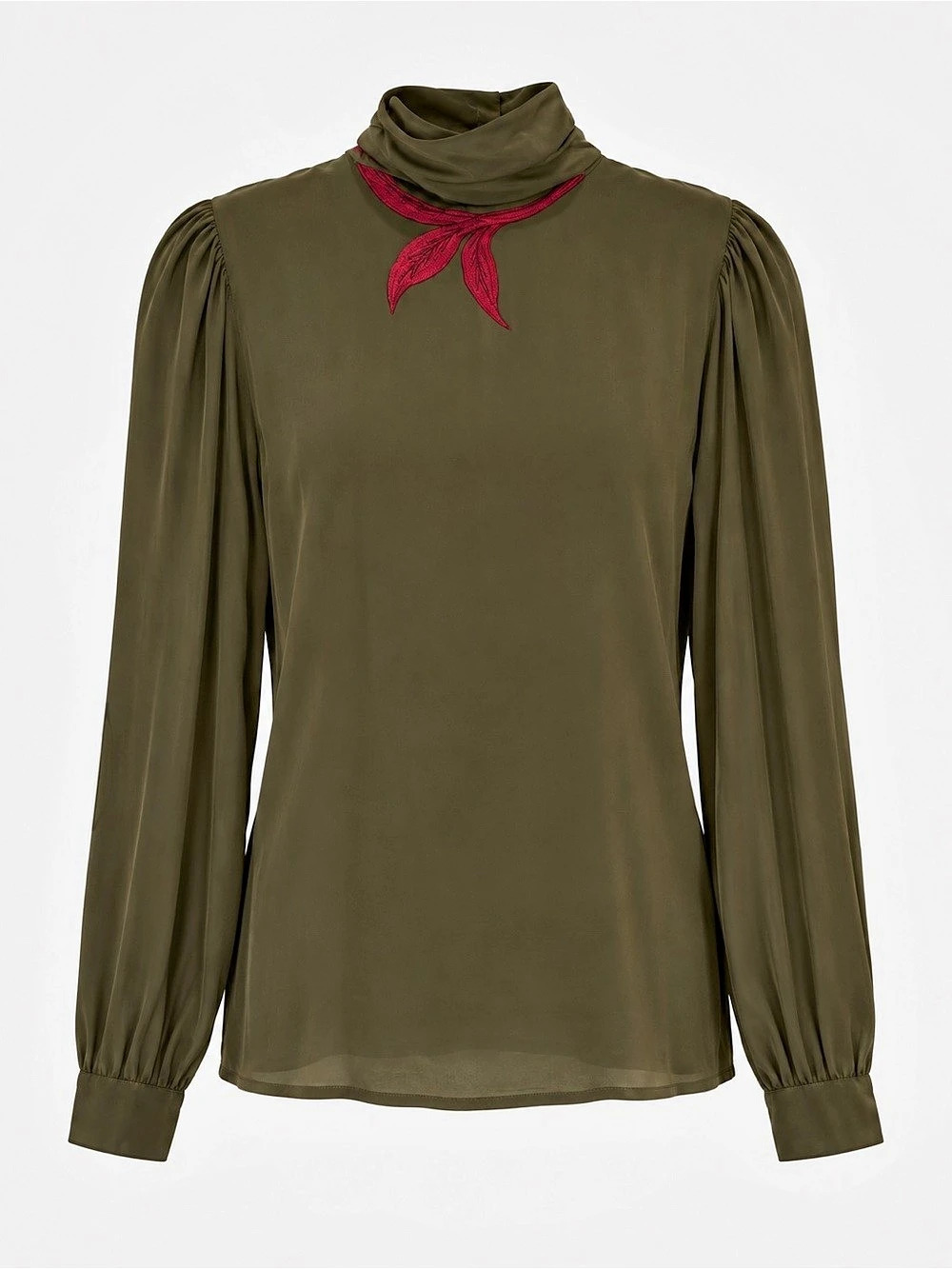 BAMM 100% silk blouse with shoulder pads